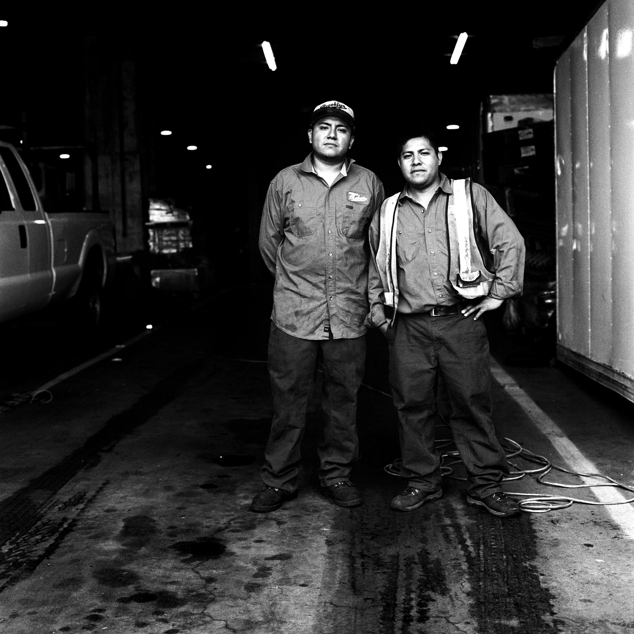  Javier Pacio and Mauricio Cruz from Brooklyn Rebar.  Williamsburg, Brooklyn, NY (July 2016) 