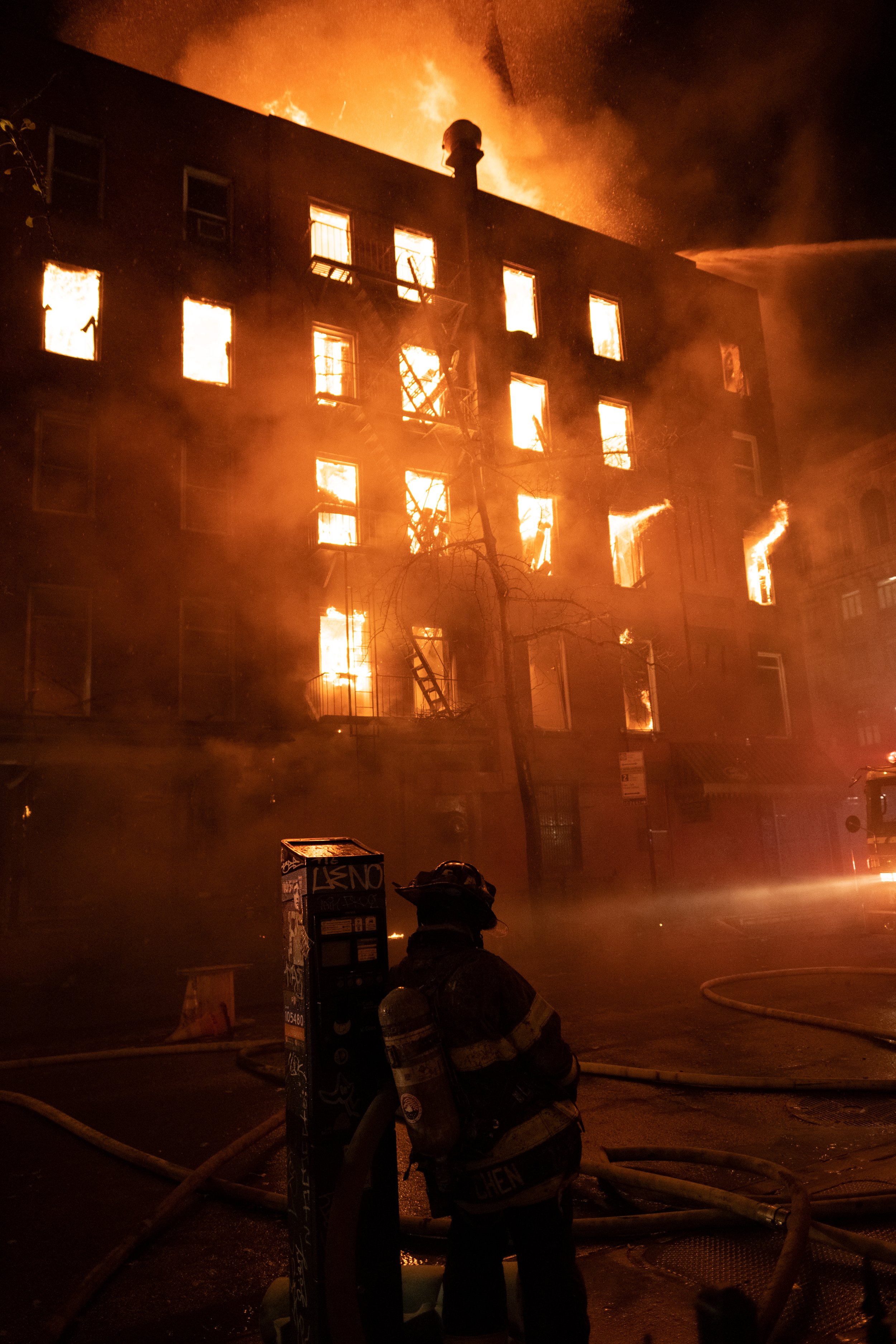  December 6th, 2020 - Manhattan, NY: Firefighters responded to 48 E. 7th St. for a call of a fire in the building that quickly spread to the neighboring Middle Collegiate Church, home to New York’s Liberty Bell, and destroyed the 128-year-old structu