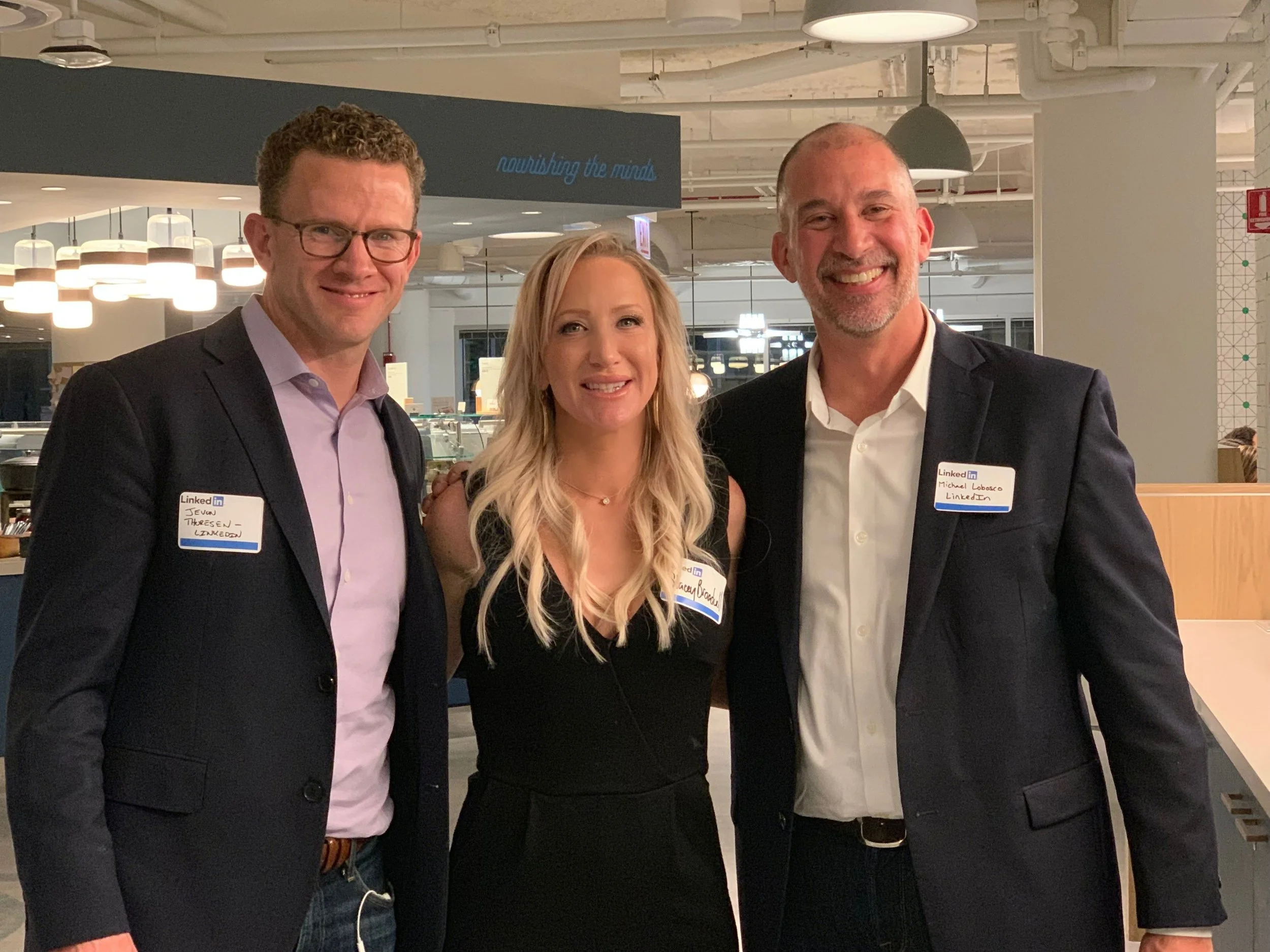 Stacey Broadwell at Linkedin HQ w/ Jevon & Michael