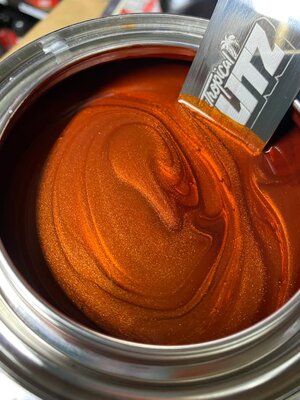 Burnt Orange Metallic Basecoat Flake Matched Paint — Tropical Glitz