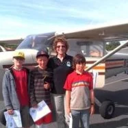 Janet flying some Young Eagles