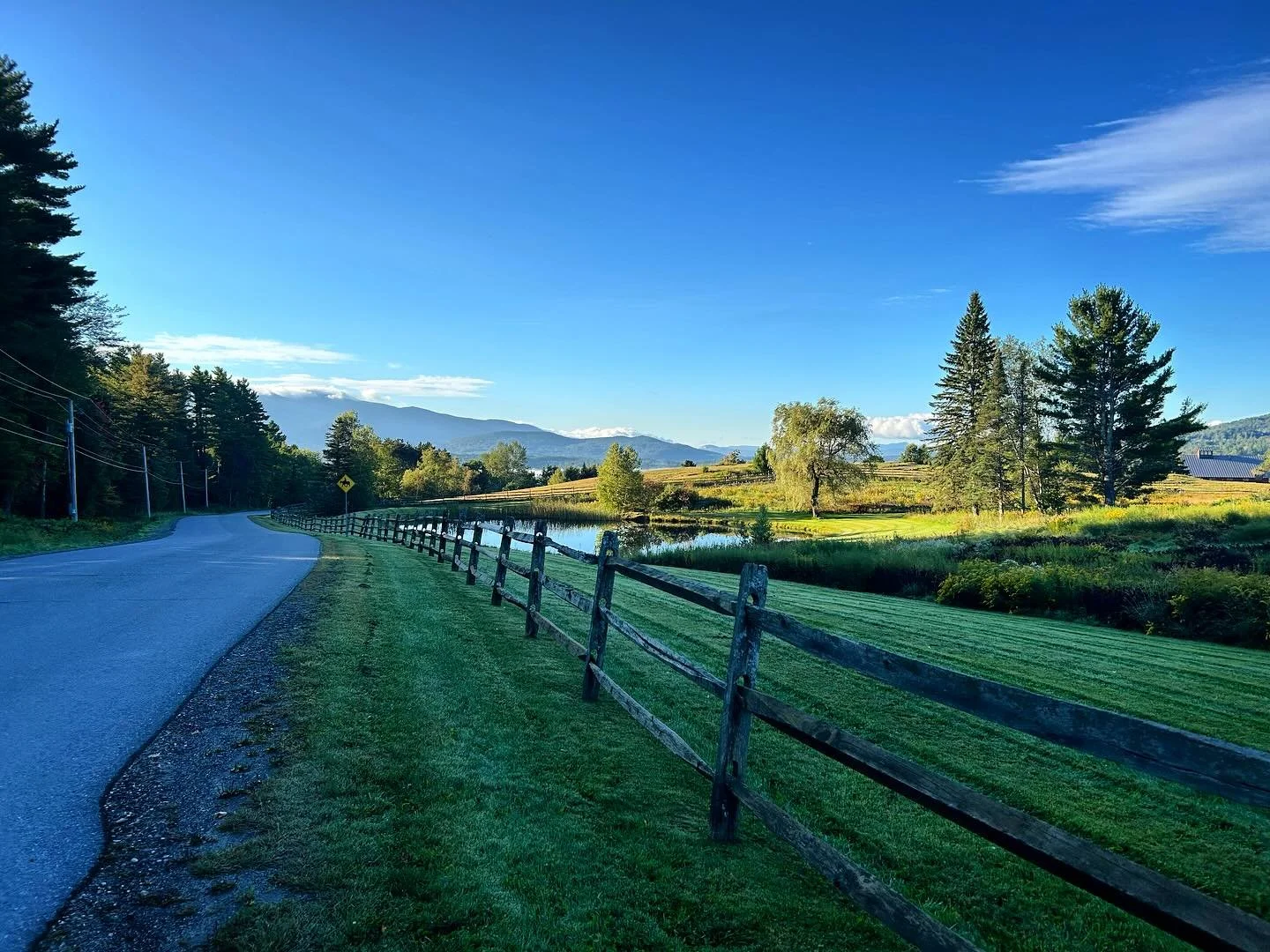 morning run views in the Green Mountain State