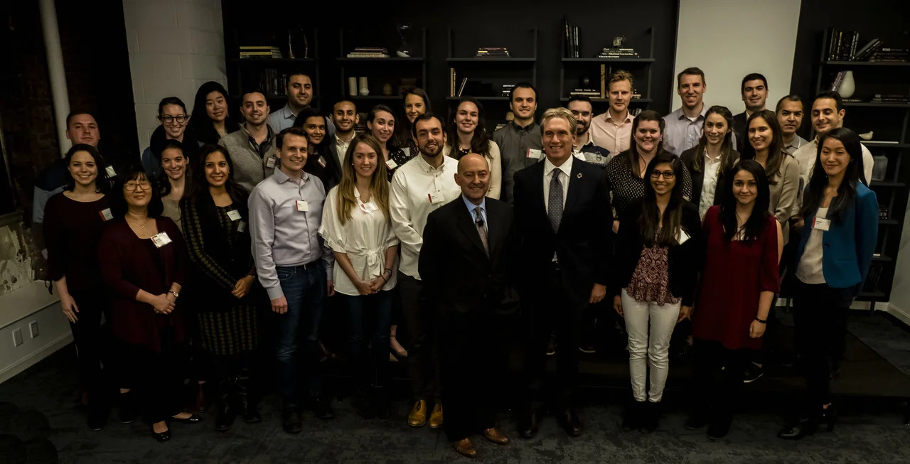 MEMBERS OF THE INNAUGURAL CLASS OF NXT-GEN FELLOWS WITH DOV SEIDMAN, FOUNDER, AND ADMIRAL JAMES STAVRIDIS, FORMER SUPREME ALLIED COMMANDER OF NATO.