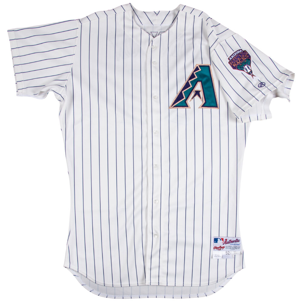 MAJESTIC  RANDY JOHNSON Arizona Diamondbacks 2001 Throwback Home Baseball  Jersey