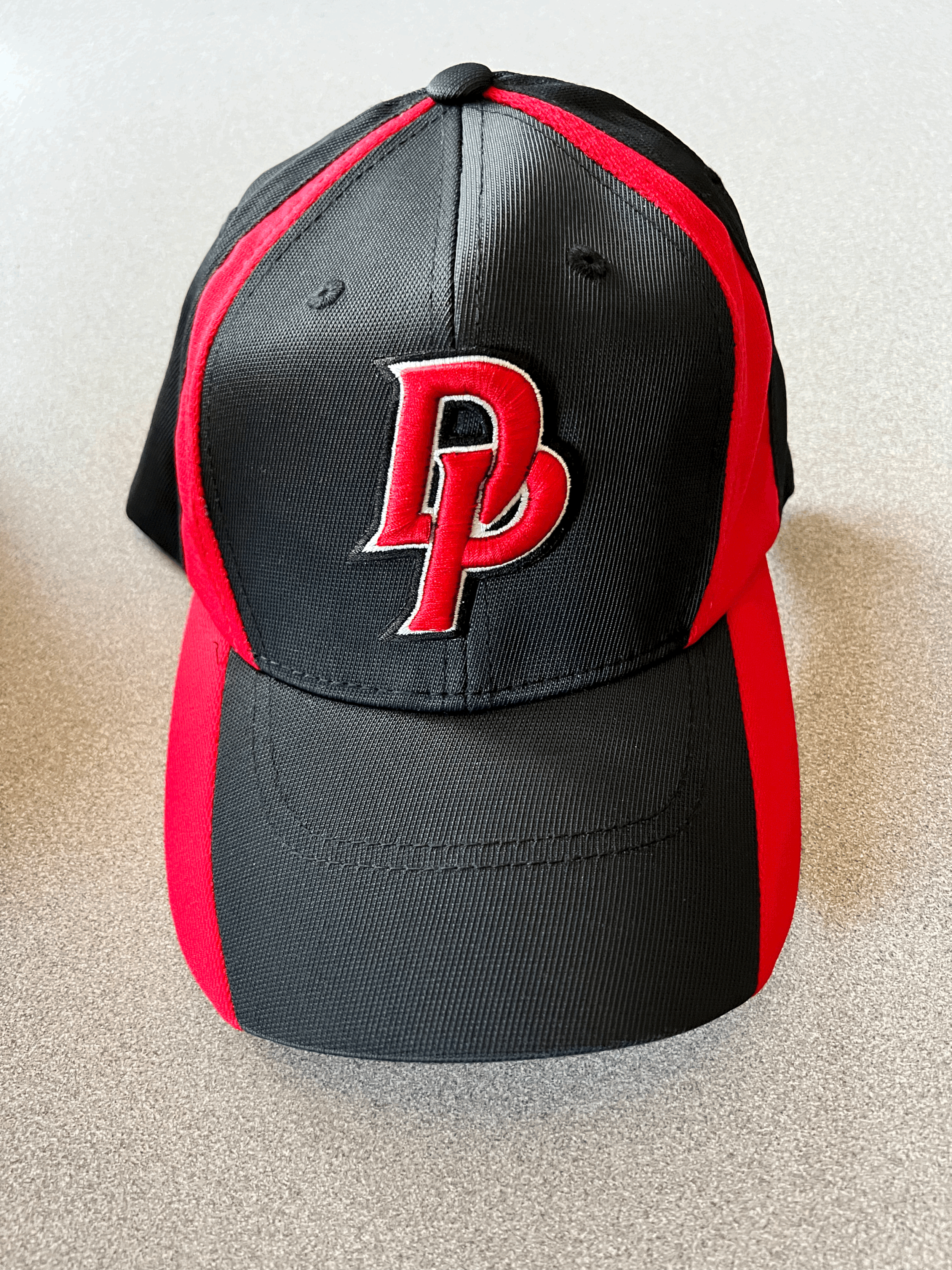 Red and Black DP Closed Back Hat