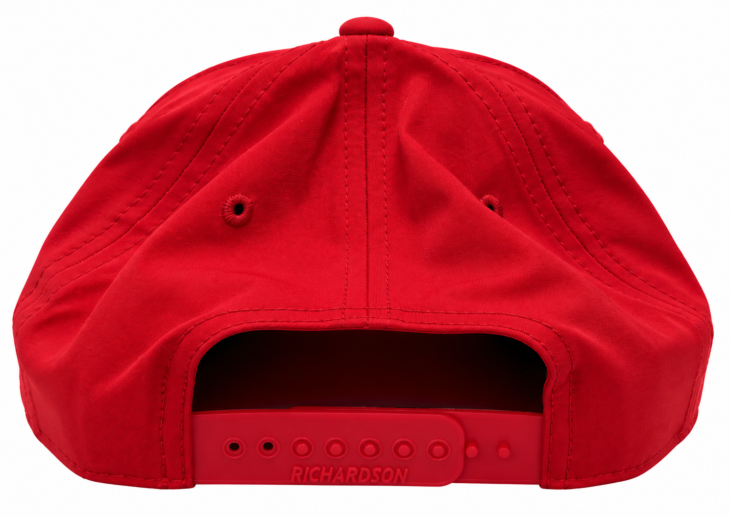 Red Richardson Snapback Cap Rear View.png