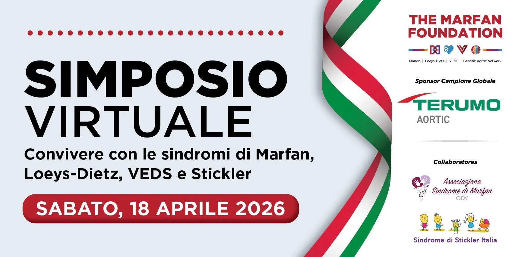 Simposio virtuale sulle sindromi di Marfan, Loeys-Dietz, VEDS e Stickler