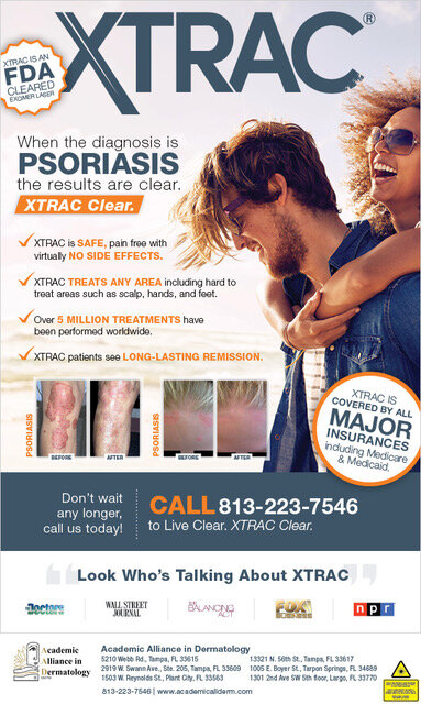 psoriasis, psoriasis treatment, symptoms of psoriasis, how to get rid of psoriasis, XTRAC, what is XTRAC, XTRAC in tampa