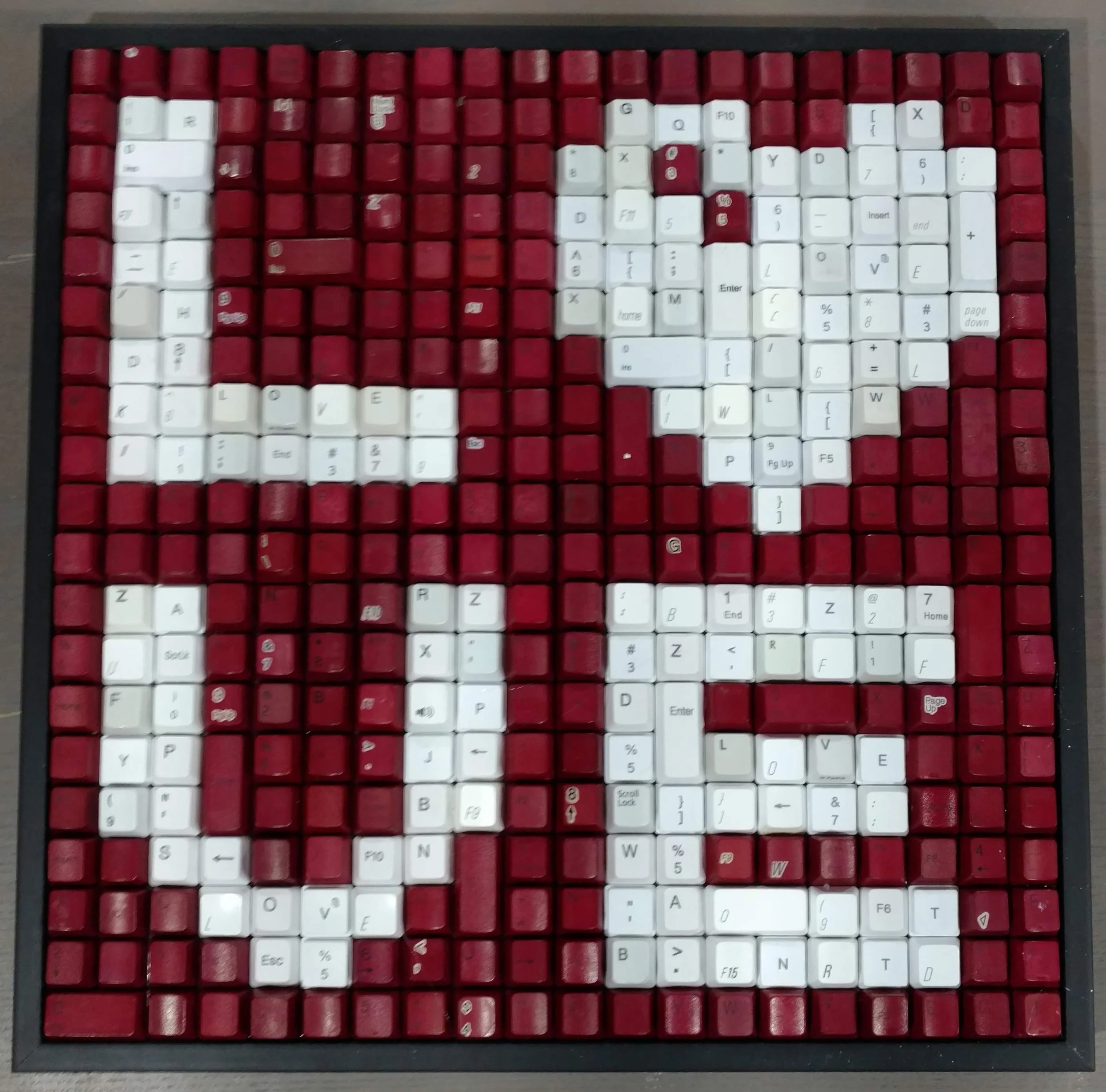 LOVE - BURGUNDY | 15 X 15 in ORIGINAL