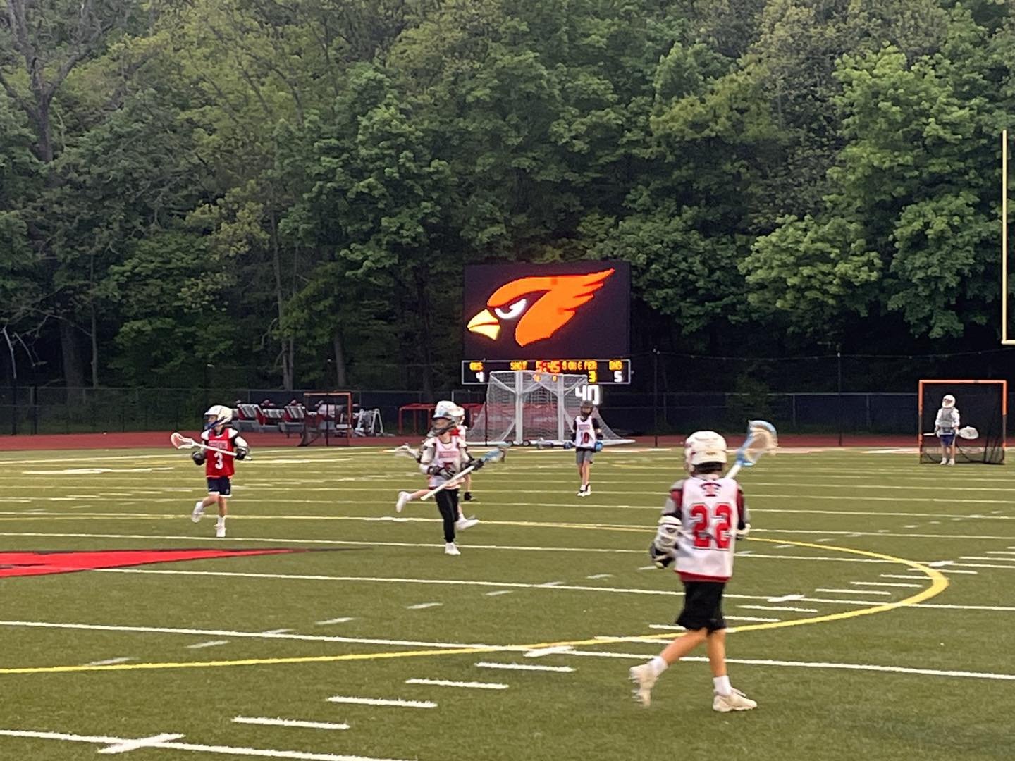 Half time at tonight&rsquo;s GHS/Darien game featured GYL 4 Red vs 4 White - it won&rsquo;t be long until these boys will be high school superstars! 🤩🥍