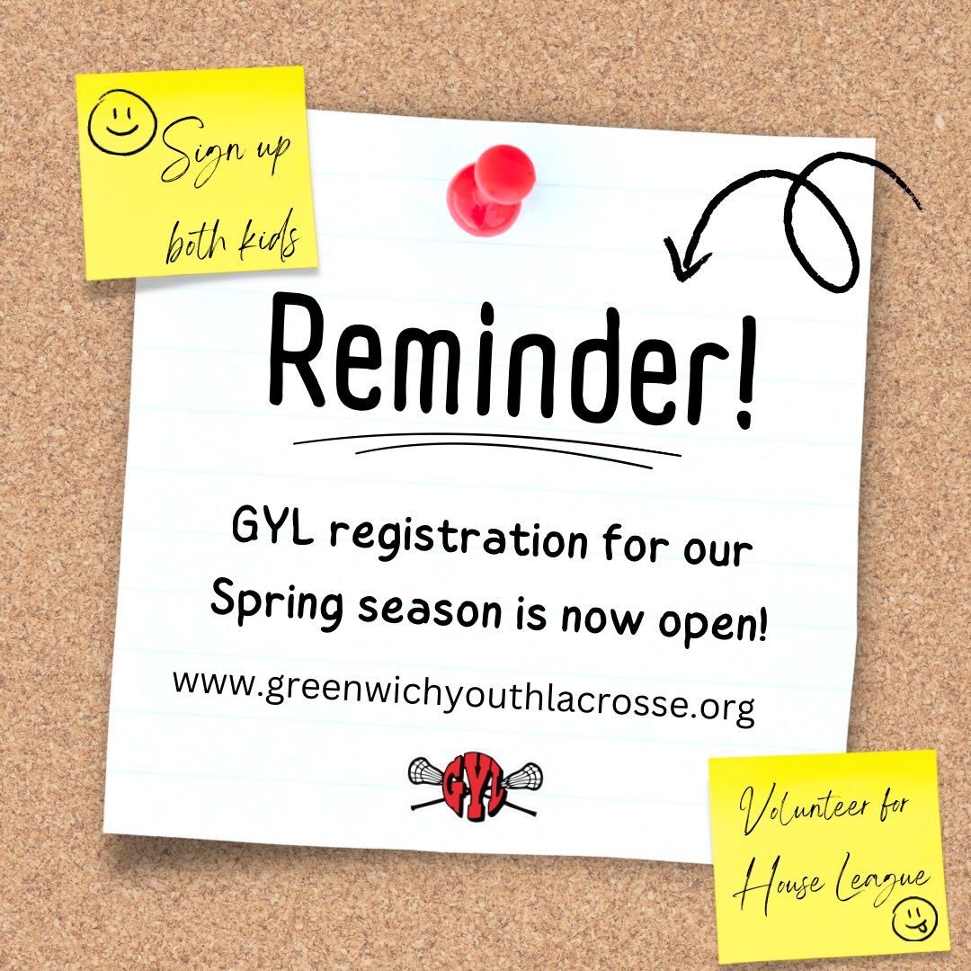 GYL registration for the spring 2026 season is open - see link in comments below!