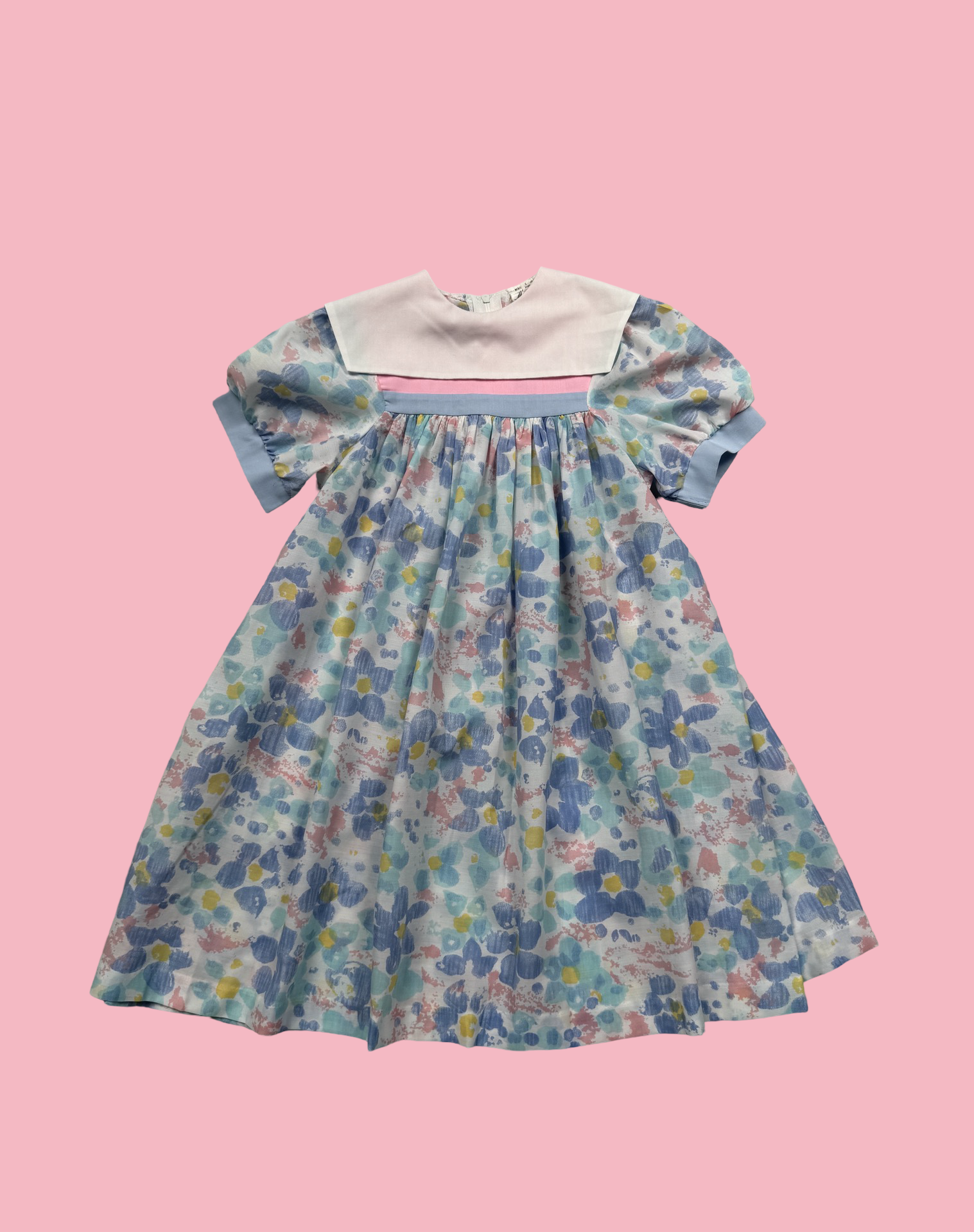Vintage pastel print dress - 6 years