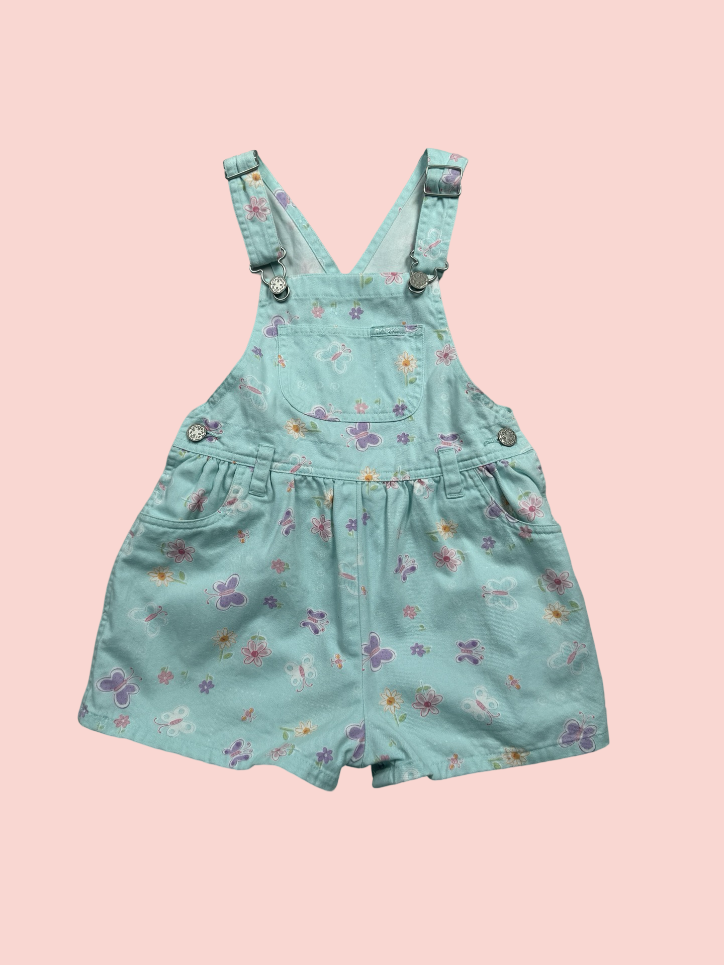 Vintage Oshkosh pastel dungaree shorts - 4/5 years