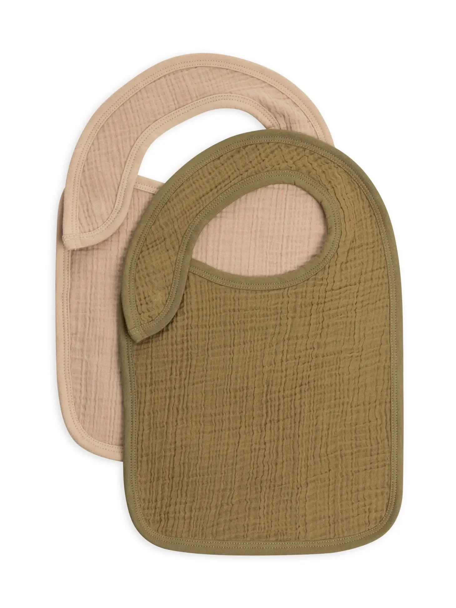 Colored Organics Muslin Bib Set Clay Herb.jpg