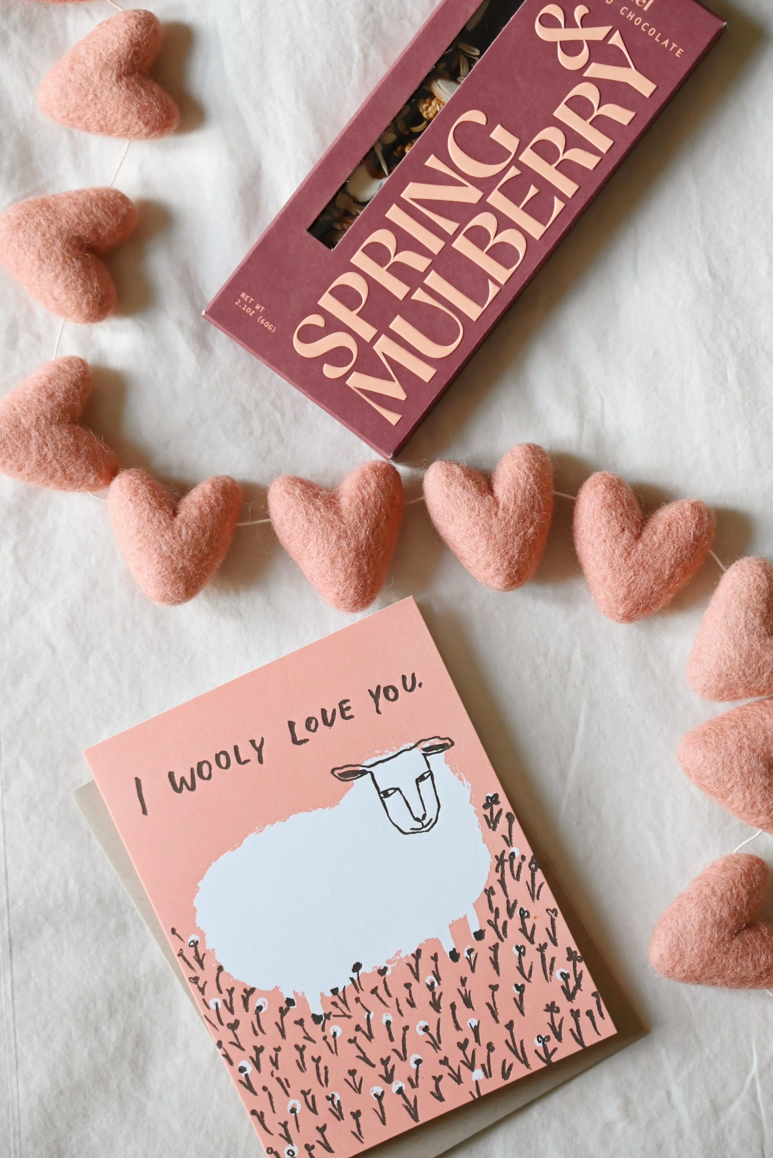 Heart Shaped Wool Garland | Multiple Colors