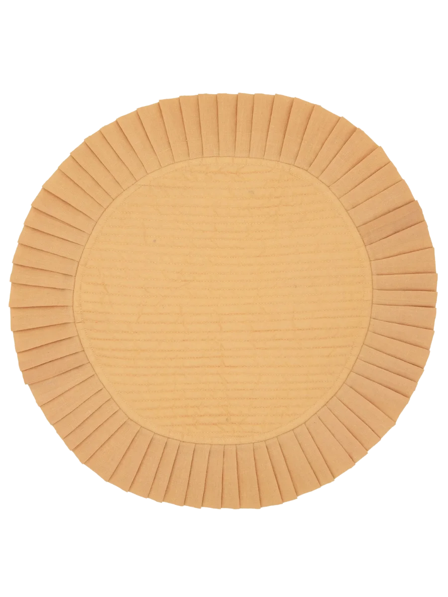 kdWeave Tan Circle Placemat | Hand Quilted Cotton 01.webp