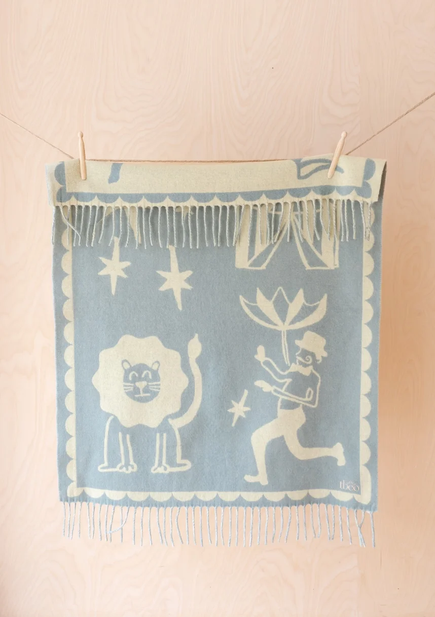 TBCo Lambswool Baby Blanket in Circus Jacquard 01.webp