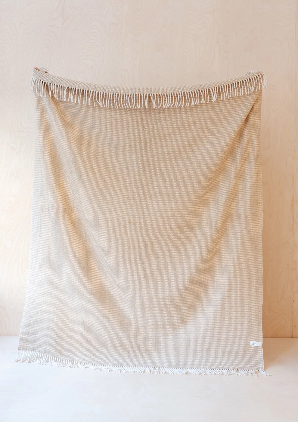 TBCo Recycled Wool Blanket in Neutral Waffle 01.jpg