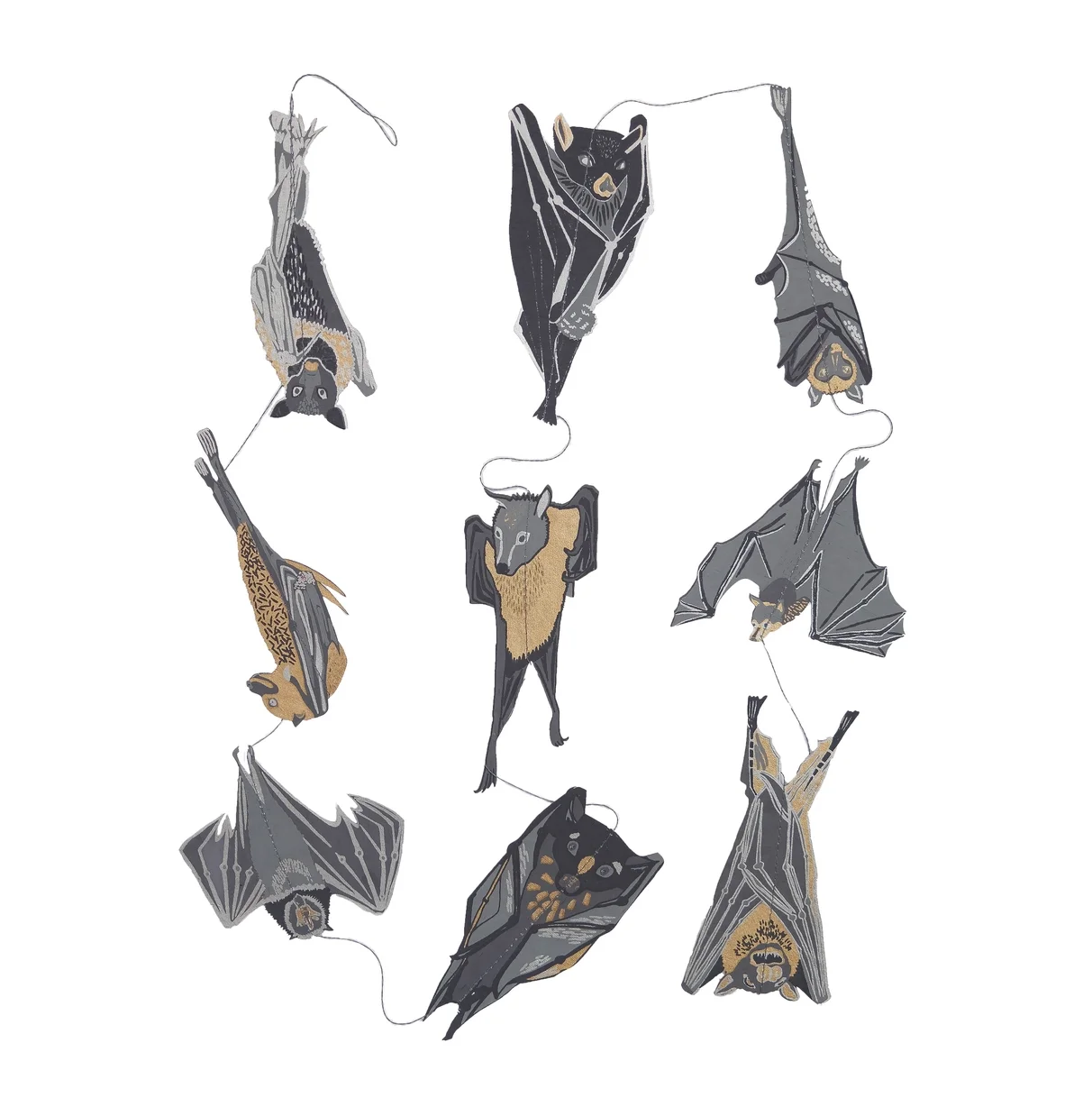 East End Press Bats Vertical Wall Hanging 02.webp