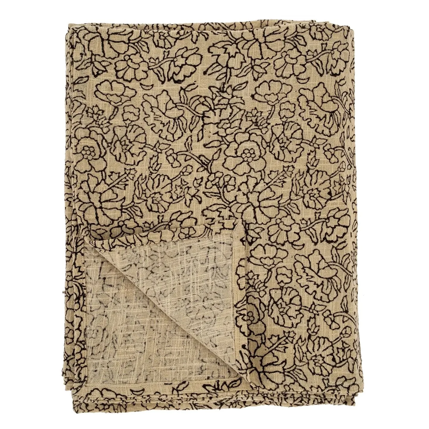 Indaba Poppy Block Printed Tablecloth 01.jpg