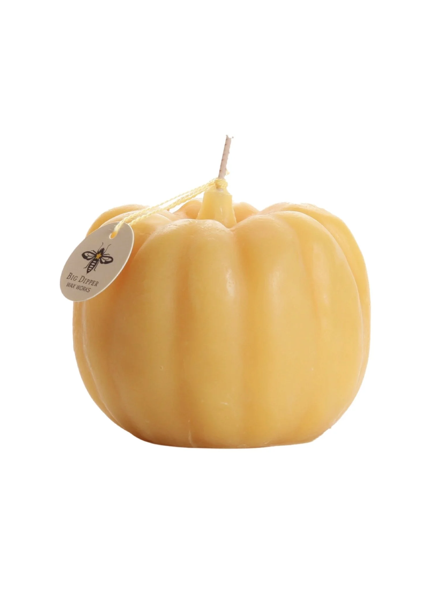 Beeswax Yellow Pumpkin Candle
