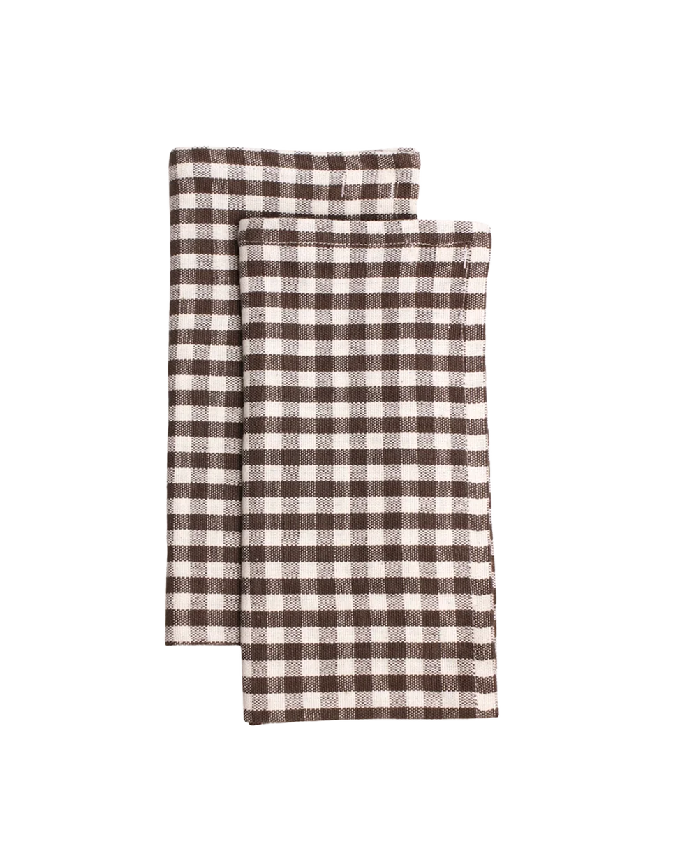 kdWeave Chocolate Gingham Napkin | Set of 2.webp