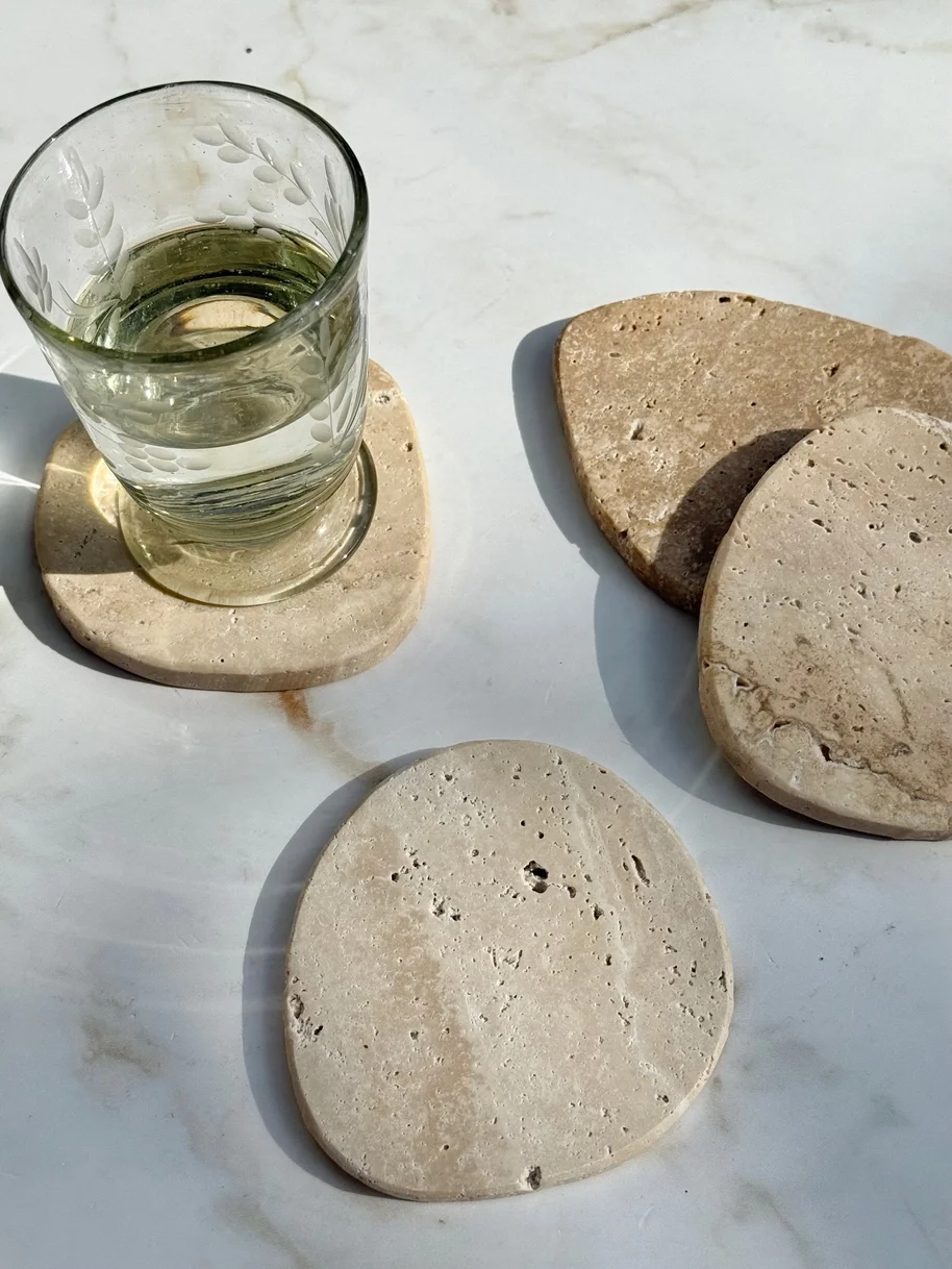 Villa Lua Home Beige Travertine Coaster Set of 4 01.webp