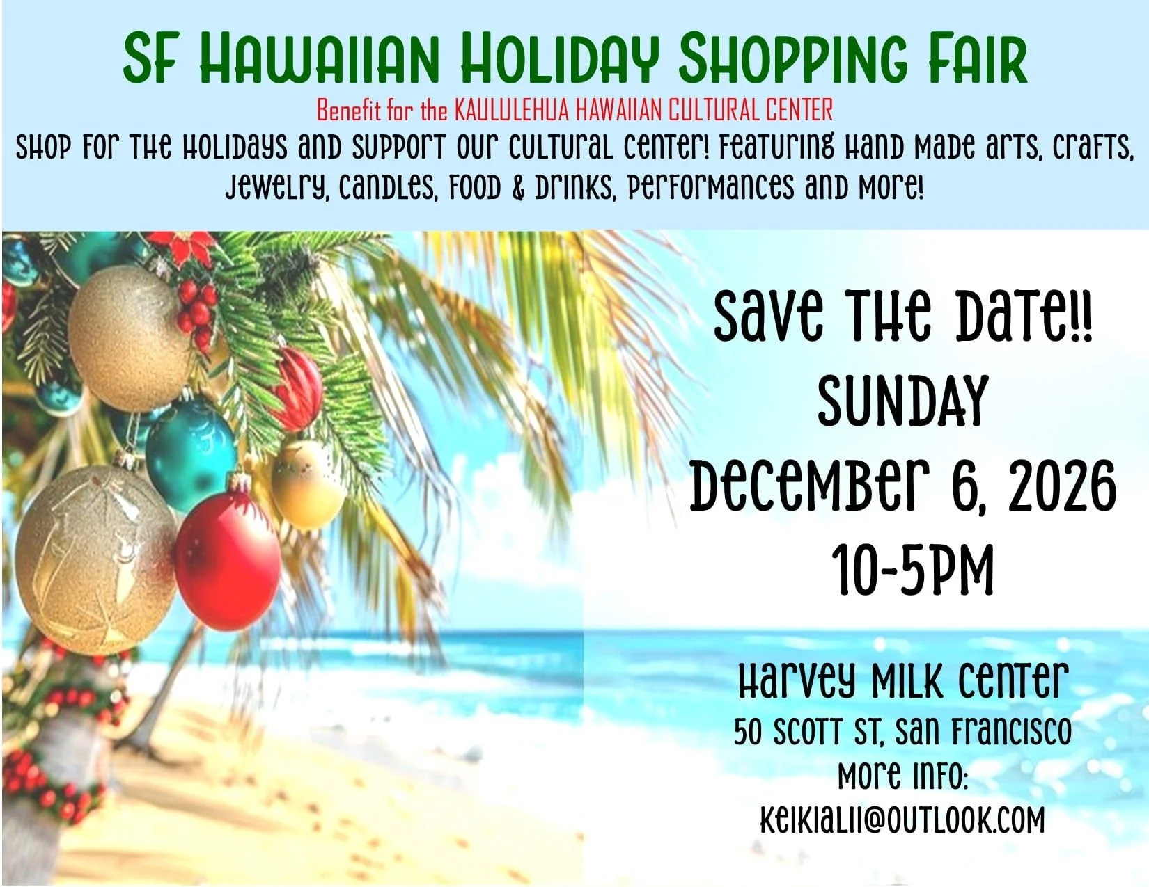 SF Hawaiian Holiday Shopping Fair