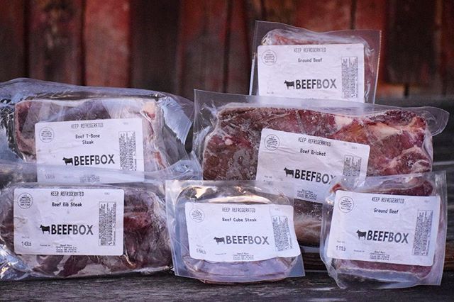 Brisket lovers this is for you! Our NEW Brisket Box! 
This box includes: 🥩 1 Beef Brisket
🥩 2 T-Bone Steaks 🥩 2 Rib Steaks
🥩 2 lbs Ground Beef
🥩 Cube Steak

All our meat is 100% grass-fed &amp; finished, raised on our family ranch (no hormones o