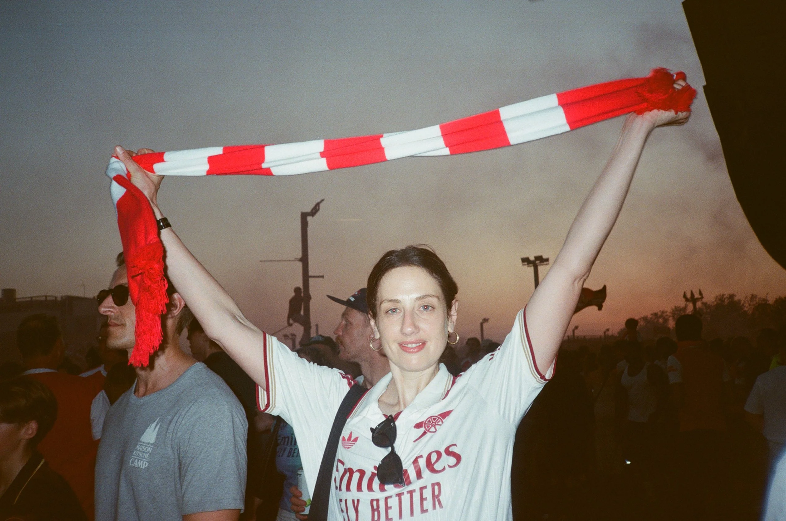 Jess. Arsenal Celebrations. Emirates Stadium, Holloway Road, Islington.