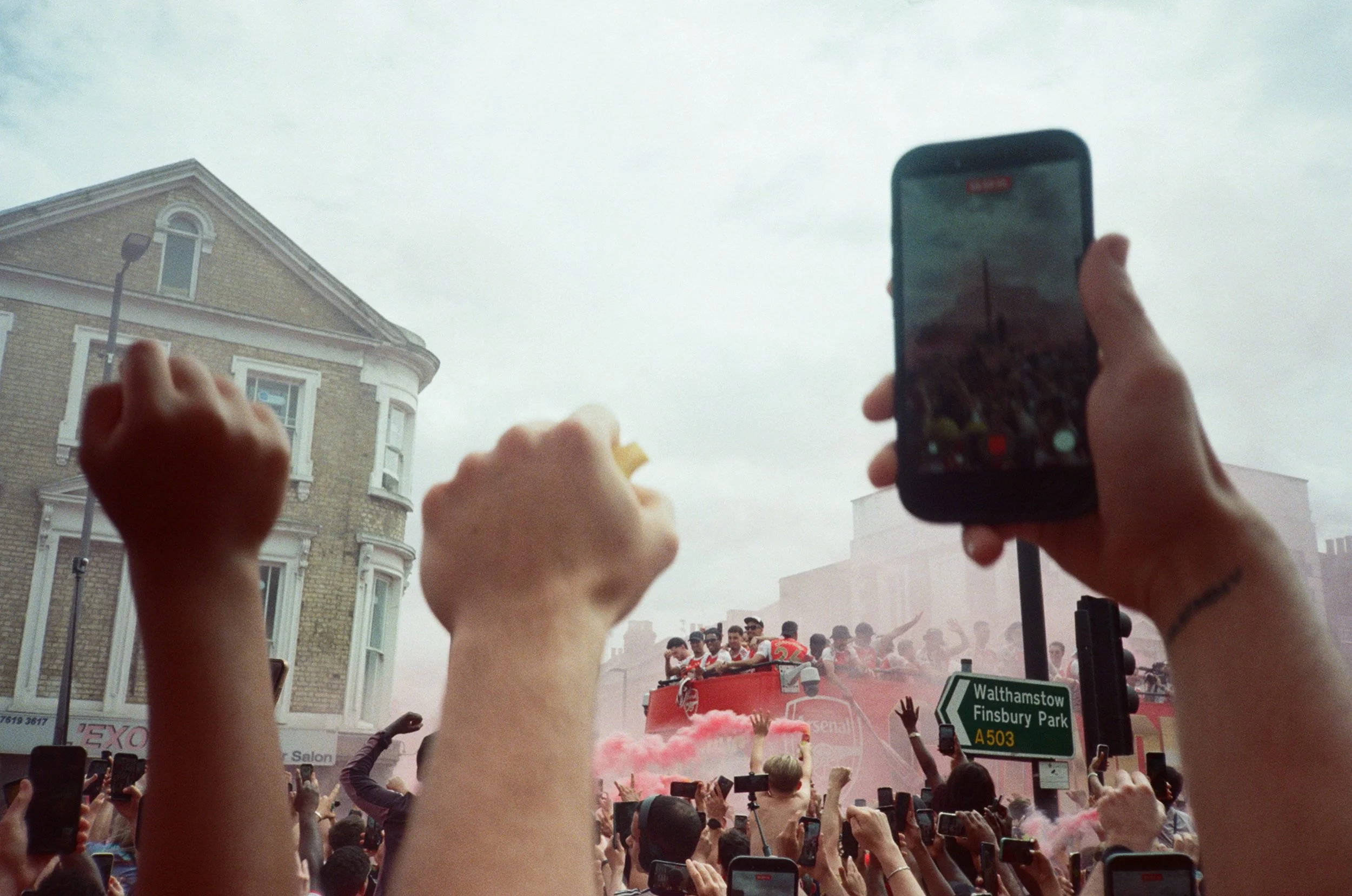 Arsenal Parade. Seven Sisters Road, Islington, London.