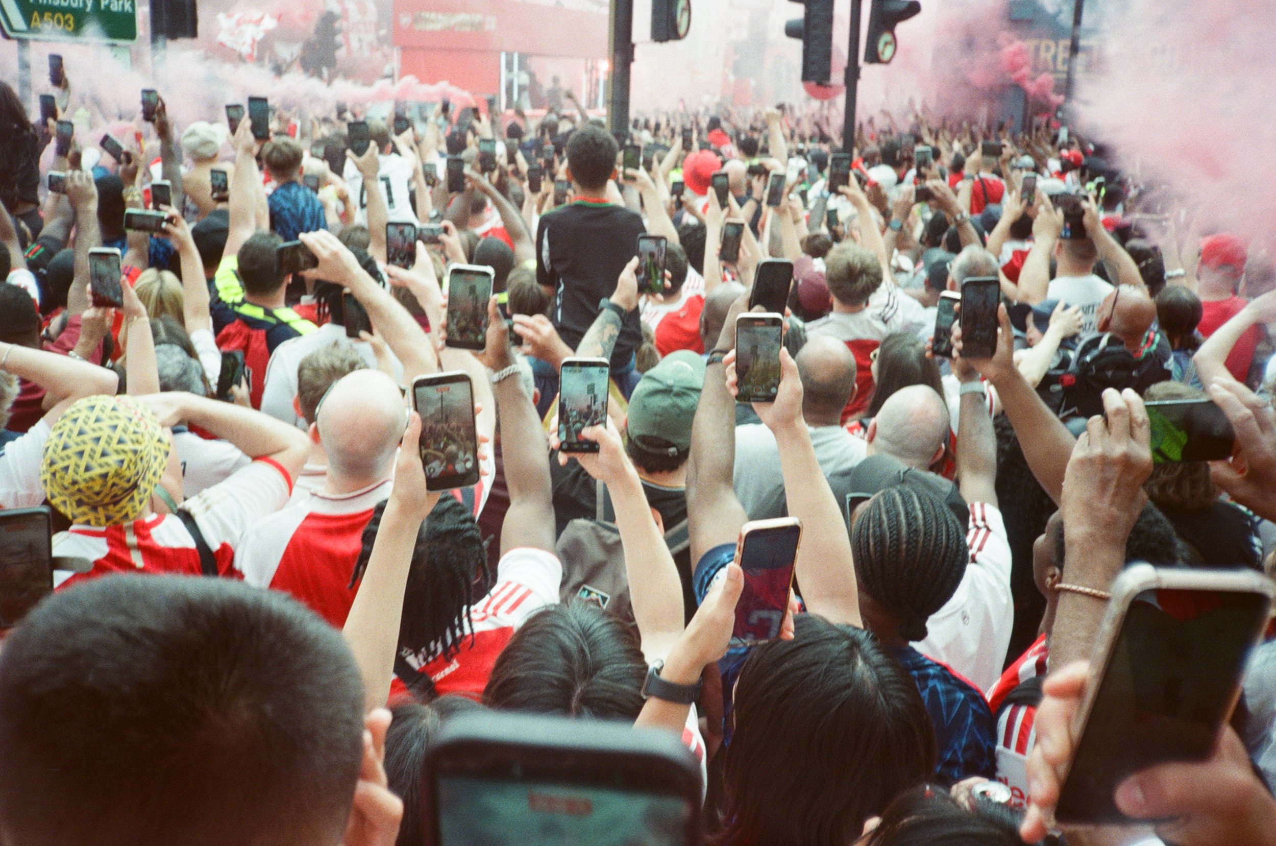 Arsenal Parade. Seven Sisters Road, Islington, London.