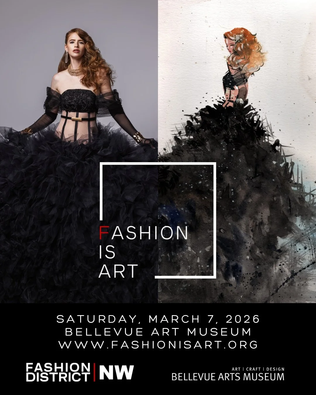 We are excited to announce that Fashion District NW is bringing our event Fashion is ART back with the help of our event partner, the Bellevue Art Museum, on Saturday, March 7th. Tickets are now on sale!!! 

Fashion is ART highlights designers' creat