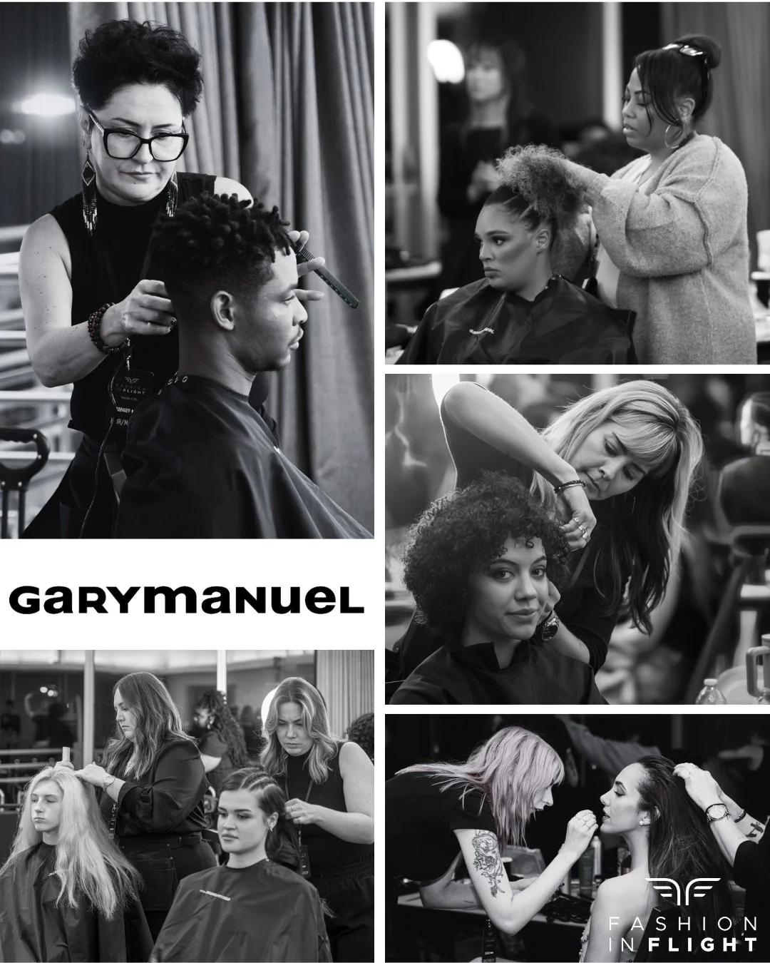 Special thanks to Gary Manuel team for all their amazing work behind the scenes to helping make the models look great on the runway at Fashion in Flight. They an amazing team to work with and we are proud to have Gary Manuel as our hair and makeup sp