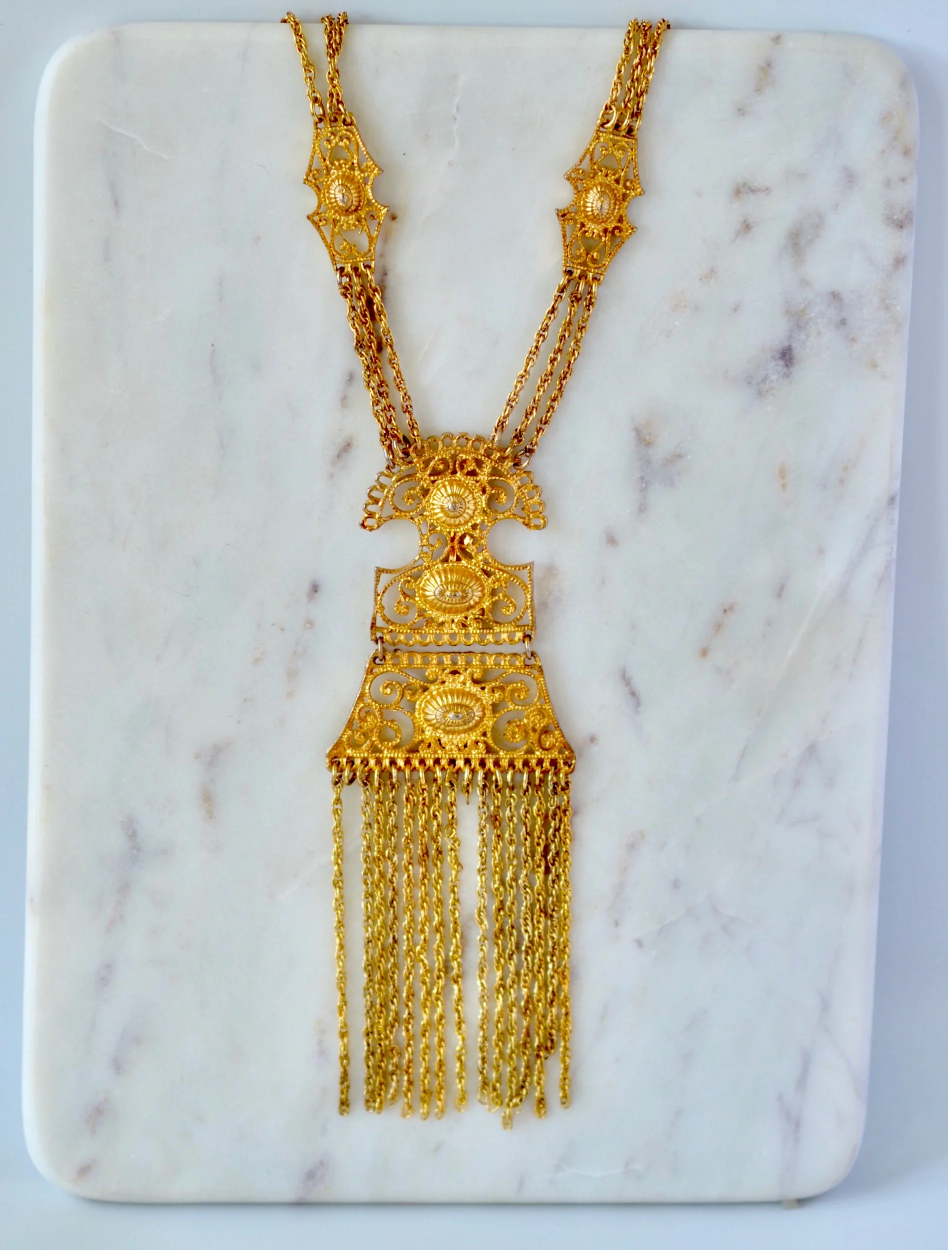 Gold and Bold: “a large gold statement piece will definitely put you in the spotlight” *available in our brick and mortar