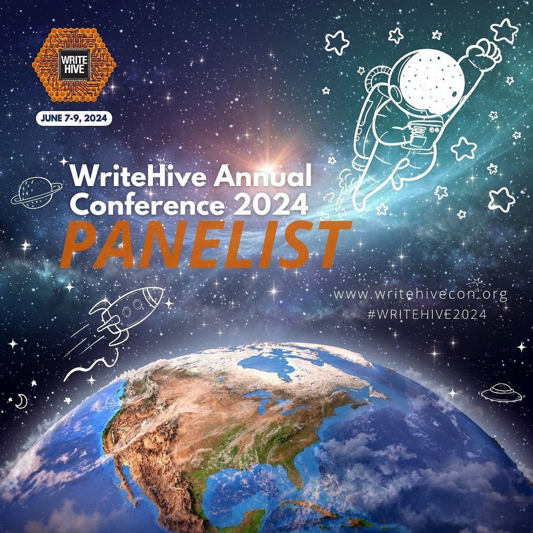WriteHive2024 is going to be great this year! Mark your calendars for June 7-9 

I&rsquo;m on two panels this year: The Older Beginning Writer and How to Hook Readers From Page One 

WriteHive is a FREE virtual conference run by volunteers that seeks