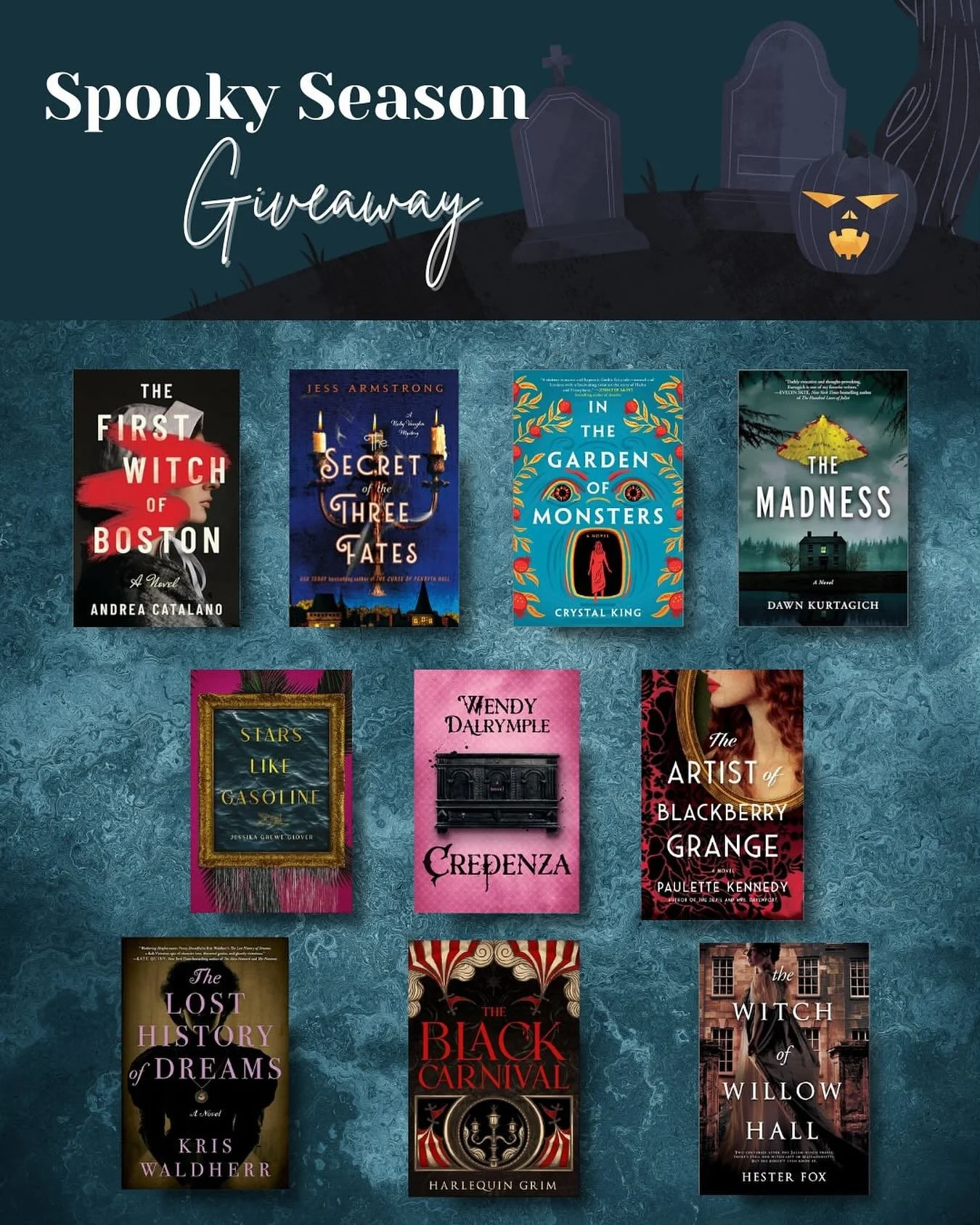 I&rsquo;m hosting a massive, 10-book Giveaway in my September newsletter, which goes out tomorrow! (9/25)

Subscribe (link in bio) before then to enter to win these 10 books by bestselling authors of gothic and horror fiction&mdash;and while you&rsqu