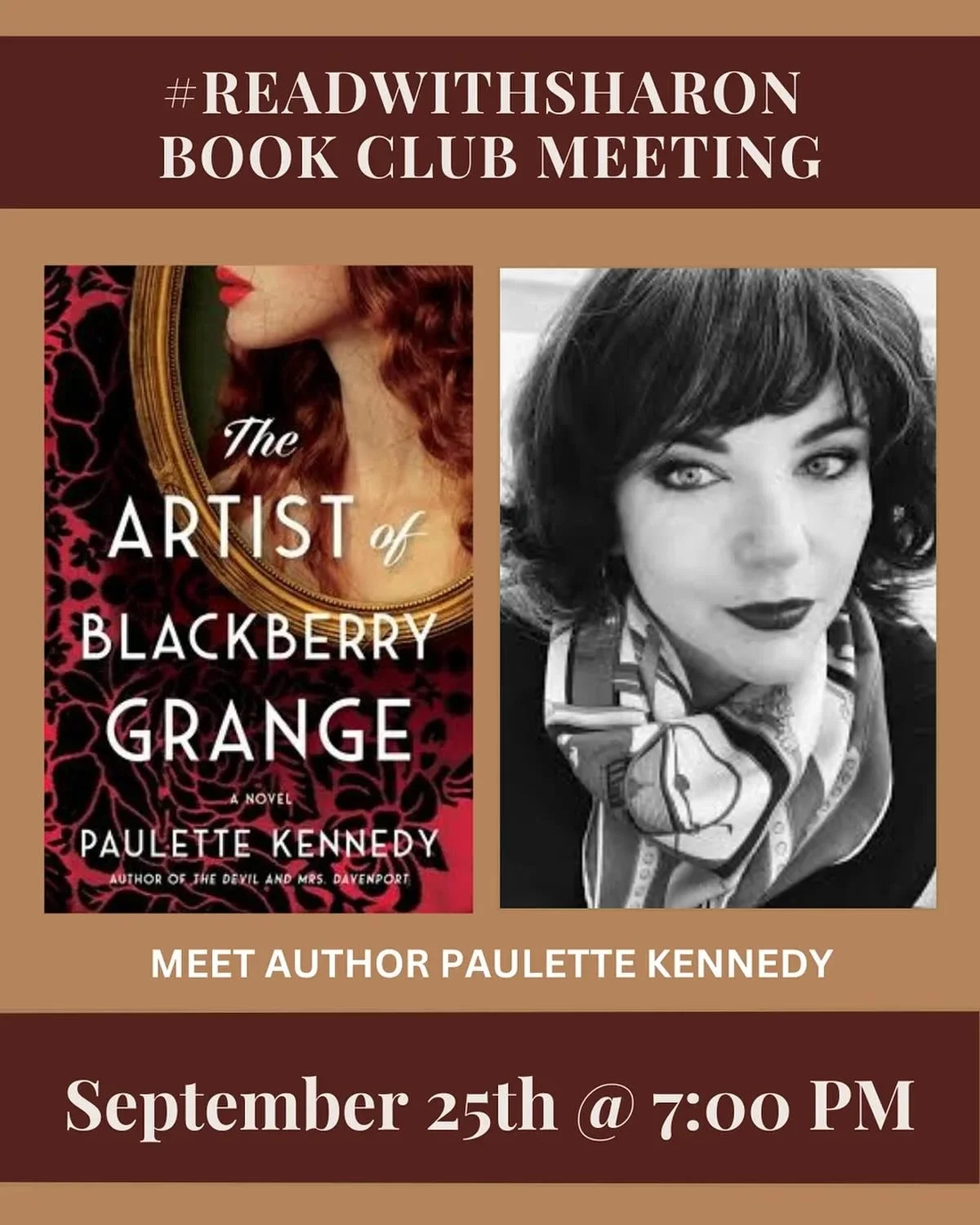 So excited for this! 

Event Reminder &ndash; Tomorrow

Tomorrow&rsquo;s the night! ✨ 

Join me at 7:00 PM ET with Sharon Virts and the #ReadWithSharon community as we unravel the haunting secrets of The Artist of Blackberry Grange. 

Don&rsquo;t mis