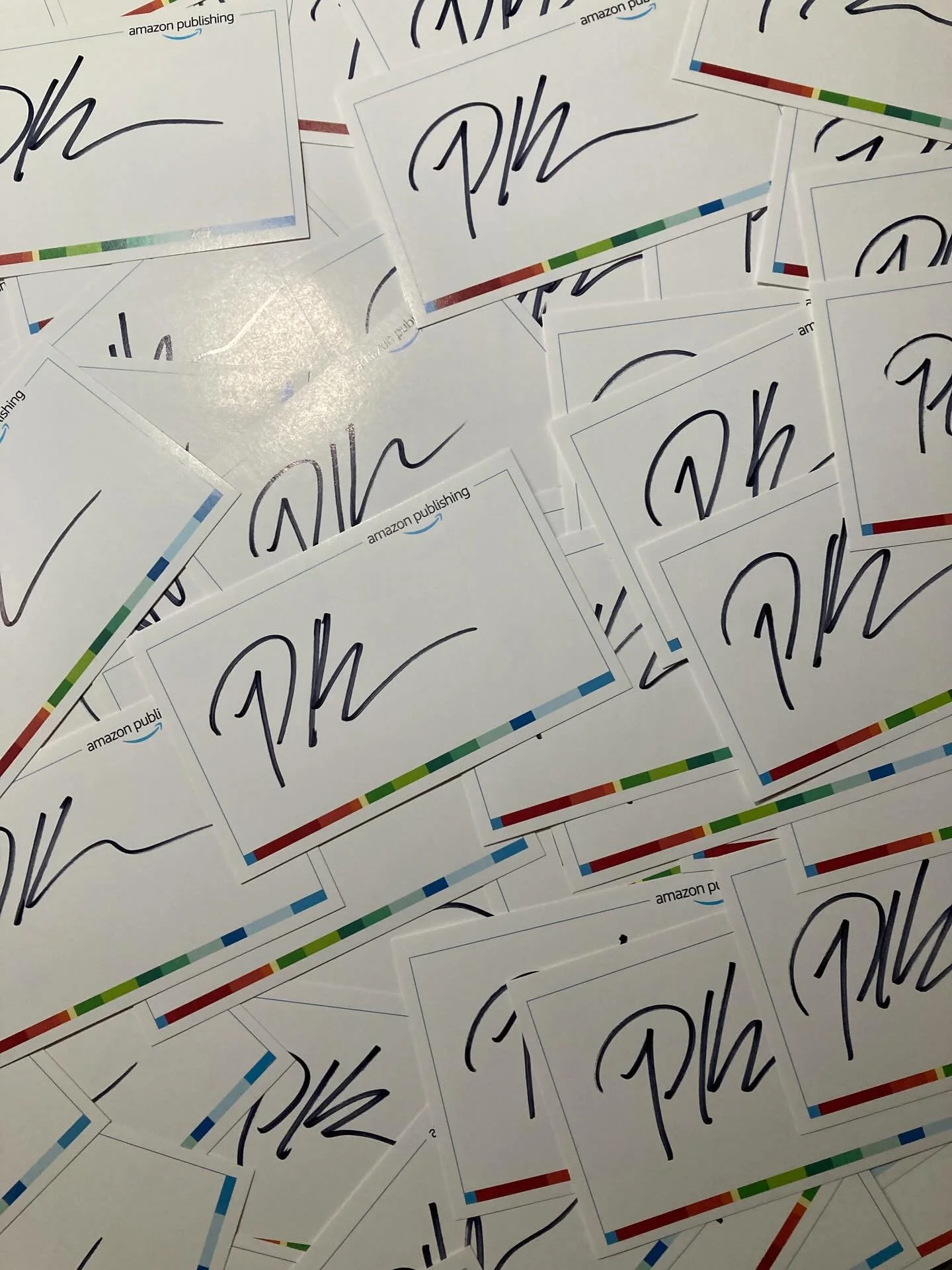 Tip for new authors: practice your signature/autograph so much that it becomes muscle memory. You&rsquo;ll be glad you did! 

#secret #bookplates