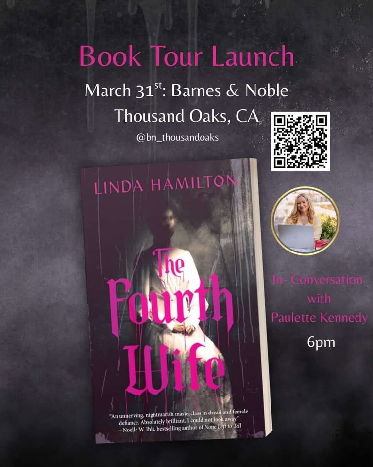 If you're in the Los Angeles area, join us at the Thousand Oaks Barnes &amp; Noble at 6 pm on March 31st to launch the tour for THE FOURTH WIFE, the groundbreaking debut novel by @lindahamiltonwriter 

The Fourth Wife centers a young Mormon woman nam