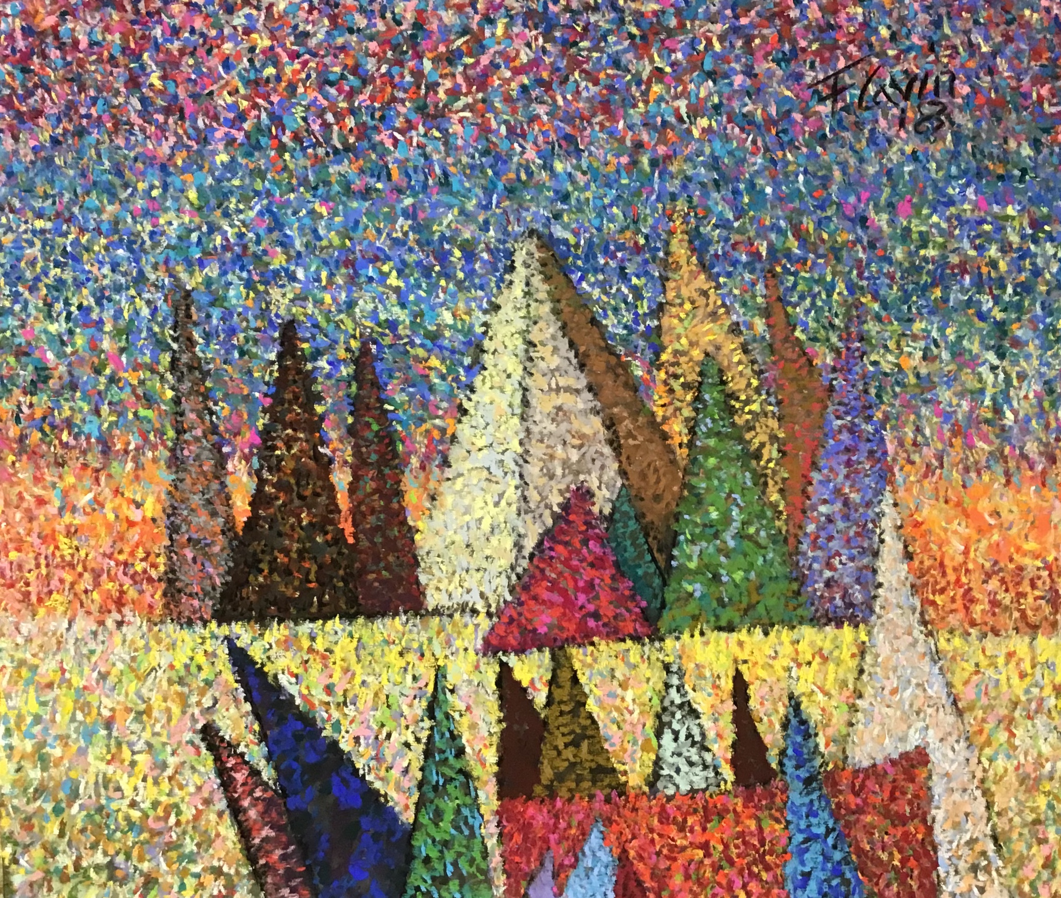 Pyramids of Cape Ann, 18x21