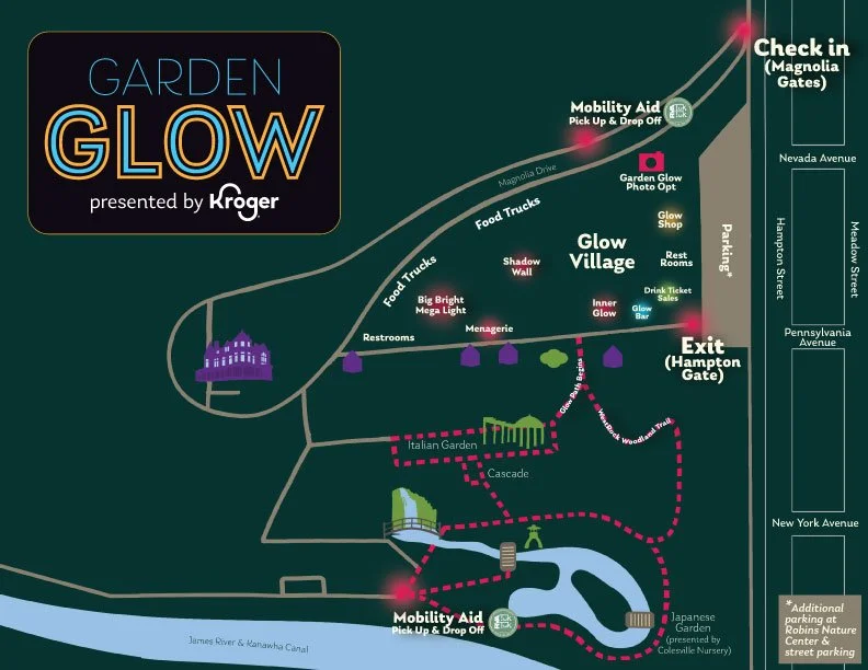 Map for Maymont's Garden Glow Event