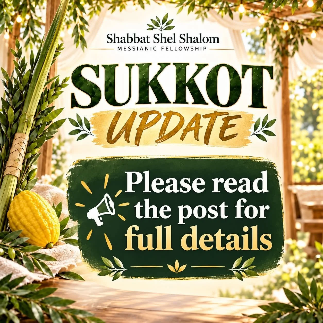🍋🌿 Sukkot Celebration + BBQ 