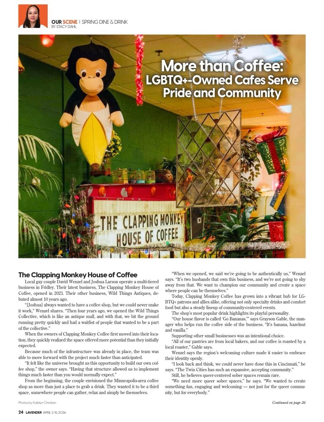 &ldquo;We want to create a space where people can be themselves.&rdquo; ☕️🌈 Check out my latest story in LAVENDER on two LGBTQ+-owned caf&eacute;s in the Twin Cities that are serving more than just coffee.