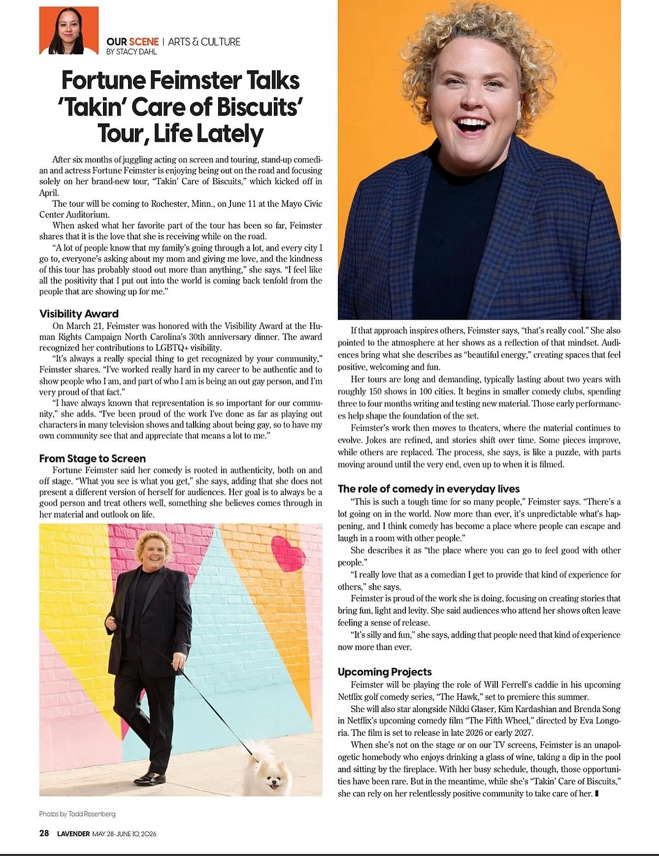 I had the opportunity to speak with actress and comedian Fortune Feimster recently and learn more about her &ldquo;Takin&rsquo; Care of Biscuits&rdquo; tour, the role comedy plays in helping people through difficult times and the authenticity that co