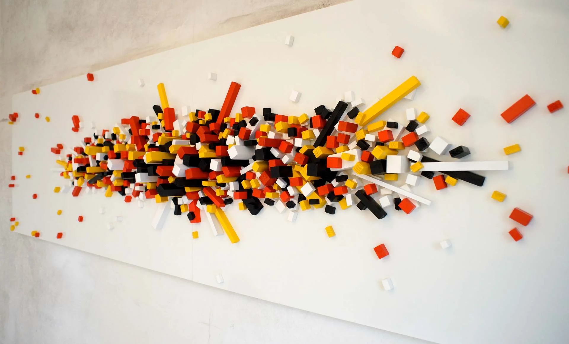 Red, White, Black, Yellow on White