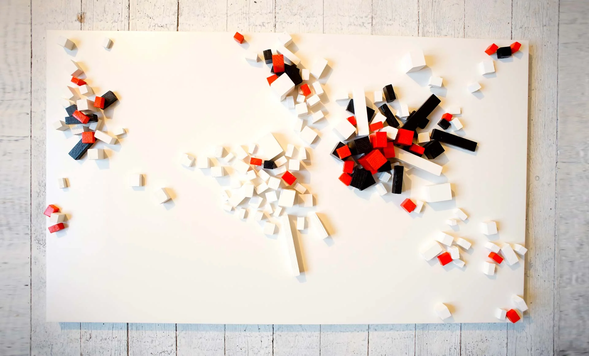 Black, Red, White on White