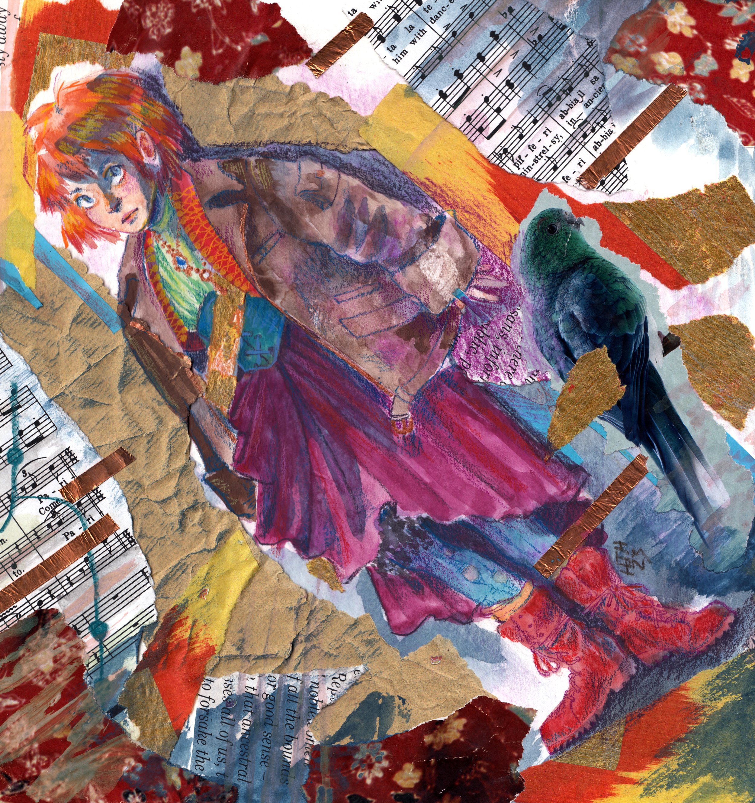Door, Neverwhere . Collage. 2023. 12x12”