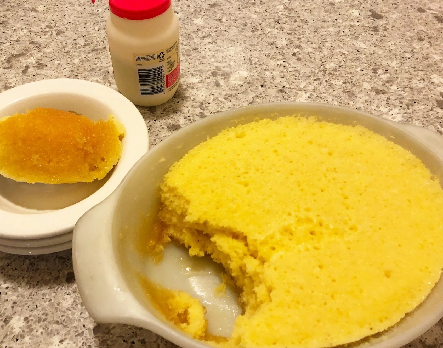 6 minute jam pudding!