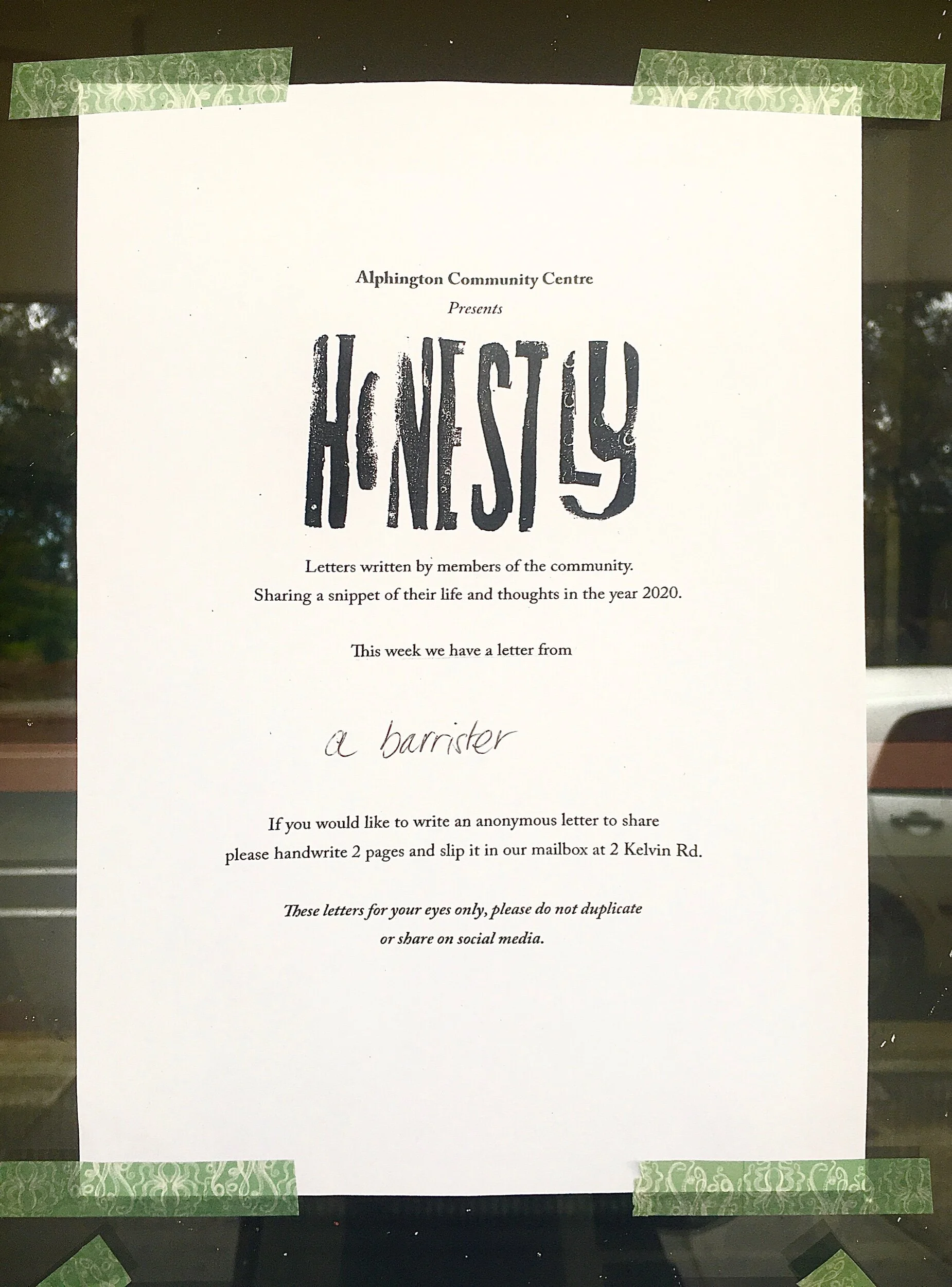 Honestly … from a barrister